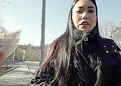 Public Agent Asian babe Alina Crystall Fucks Stranger for Cash