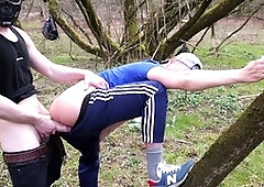 Outdoor fun in the woods with massive cocks and amateur vibes