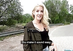Public Agent Loud outdoor sex for slender gorgeous lost blond