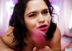 INSERTED Karla Lane gives sloppy oral-sex