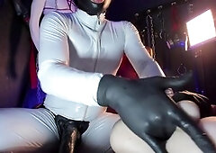 Latex milking, latex breathplay, greased