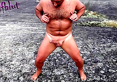 Small Cock Rubbed Like A Clit Cums Outdoors