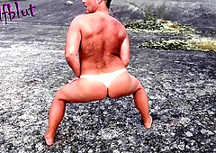 Small Cock Rubbed Like A Clit Cums Outdoors