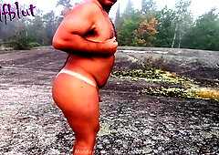 Small Cock Rubbed Like A Clit Cums Outdoors