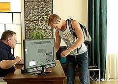 Adorable boys having fun in the shower