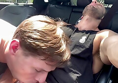 Dom King X Shae Reynolds Muscle Stud Gets Road Head From Twink