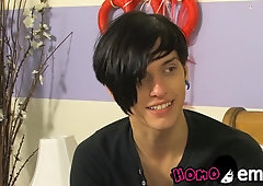 Emo gay guys give each other blowjobs and fuck hard