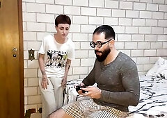 I drilled my nerdy ally and sucked his shlong until that guy learned that life isn't just movie scene games (complete on red)