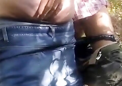 Three Old Men Cruising, Jerking and Sucking in the Woods