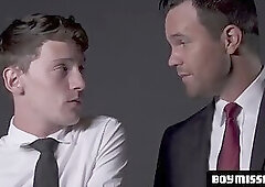 Naughty twink's Mormon creampie blessing after bareback