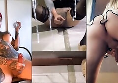 Compilation, t-girl, big cock