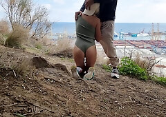 Risky Blowjob To A Stranger Outdoors Cumshot