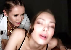 Daddy Sybil Catches New Teen Polly Linko Cheating and Pounds Her with Daddy's...