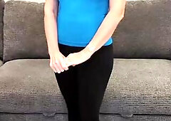 Blue Compression Shirt with Ebony Yoga Panties