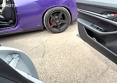 HHeimliches PARKPLATZ TREFFEN Leggings Fick Mit XXL FACIAL Mit Lara-Cumkitten - Big ass