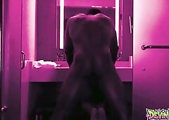 Behind the scenes 3rd eye view of me drilling her cool taut snatch