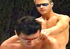 Hunks in spandex and bondage fuck each other