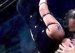 Mouth-watering chick in bondage gets her ass fucked really hard