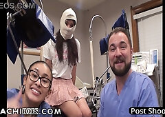 Doctor Tampa leads a medical team giving a nurse a bukkake in the exam room