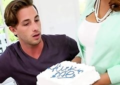 Milf Isis Love blows and fucks her son's friend as a bday gift