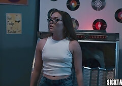 Busy night shift for coquettish big bootie teenager