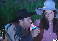 Brooke Ballentyne Fucks A Hired Ranch Hand By The Fireside Outdoors