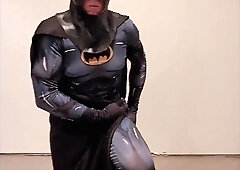 Batman AMPLE SPUNK-PUMP and AMPLE CUM-SHOT Batman's Venture's Sequence One Costume play
