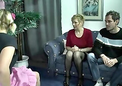 Heidi widens her legs wide on the pink couch, groaning intensely as a thick penis thrusts unfathomable into her moist twat. This babe rides passionate