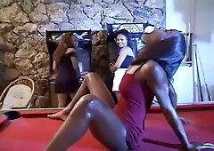 DykeLand ft. Adina Jewel, Brown Suga  Chocolate: Ebony, Threesome  Lesbian Porn