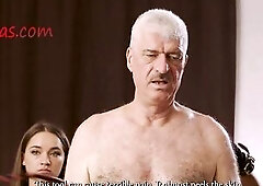 Pleasing amateur brunette hair teen Petra is being whipped on her chest by Dr Lomp.