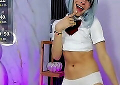 cyan hair trap become a whore