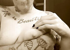 Trans Stud FTM, Titty Play, Knocking Knockers, Pre Op, Titty Screwing