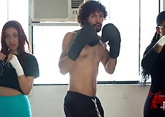 Horny Bitches Eat The Boxing Coachs Dick