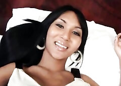 PostOp Ladyboy Nid Inserts Biggest Vibrator Into Snatch