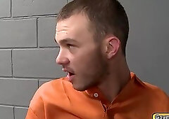 After locked down blowjob and anal fuck inside the jail house