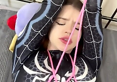 Skinlovers - A Spider-bound Girl Was Fucked And Brought To Squirt