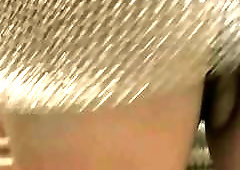 Redhead Tgirl has fun with her big cock all alone