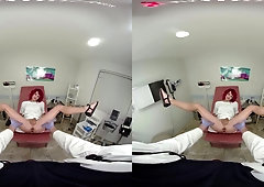 Ginger-Haired She-Male in VR Porno