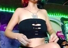 Halloween Tube Top Vaping Tease