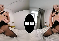 Pantyhose Goddess; Hot Brunette In Lingerie Leg Fetish
