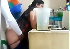 Maid drilled by her boss, my wife nearly caught us