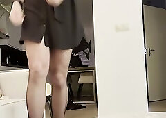 Sissy posing in dress