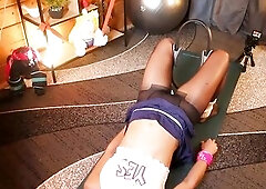 FITNESS BEAUTY TRAINING FULL BODY WHITOUT PANTS AND TAKE A SHOWER ( TRAILER "THE RING" MOVIE )