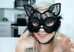 Angelic miniature cutie Skylar Valentine dominated in her lovely poses