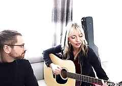 A Cute Tiny Chick is Nailed by her Guitare Teacher