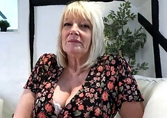 Dirty Blonde Mommy Big Boobs Smokes Masturbate