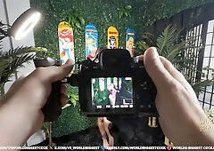 Hot Babe Fucks TikTok Photographers Huge Cock Street Photo Shoot Big Cumshots and Piss -