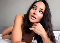 Busty brunette solo masturbation