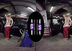 Cute Female Mechanic Plays Solo In The Car Service - Teen Solo Model Fingering