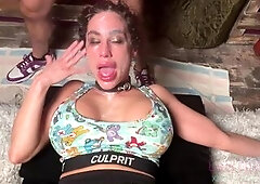 Lana Cohen - OBSCENE bimbo whore gets MOUTH WRECKED anew - BIZARRE sloppy MILKY THROATFUCK - FAN CUT